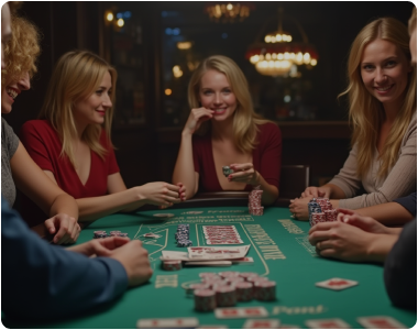 Woman Games Poker